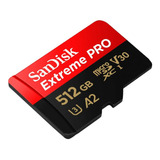 Cartão Micro Sd Sdxc Sandisk Extreme Pro 512gb 170mb/s U3 A2