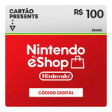 Cartão Nintendo Eshop Gift Card Switch Br R$ 100 Reais