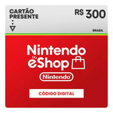 Cartão Nintendo Eshop Gift Card Switch Br R$ 300 Reais