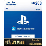 Cartão Playstation Gift Card 200 Psn Brasileira R$200 Reais