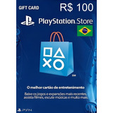 Cartão Playstation Gift Card R$100,00 Digital - Brasil