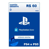 Cartão Playstation Store 60 Reais - Envio Imediato Psn Store