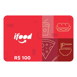 Cartão Presente Ifood R$100 Reais Gift Card Digital