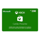 Cartão Presente Pré Pago Xbox Live R$ 200 Reais Gift Card