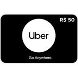 Cartão Presente Uber R$50 Reais Pré Pago Gift Card Digital