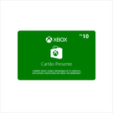 Cartão Presente Xbox Gift Card Microsoft Brasil R$ 10 Reais