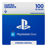 Cartao Psn Gift Card Ps4 Ps5 Playstation Ps R$ 100 Reais