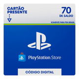 Cartao Psn Gift Card Ps4 Ps5 Playstation Ps R$ 70 Reais