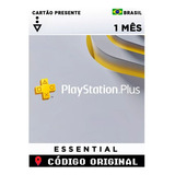 Cartão Psn Plus Essential 1 Mês Ps4 Ps5 Brasil Gift Card