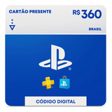 Cartão Psn R$ 360 Reais Playstation Network Brasil