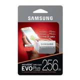 Cartão Samsung Micro Sdxc Evo Plus 256gb 100mbs U3 4k