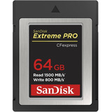 Cartão Sandisk 64gb Extreme Pro Cfexpress Tipo B 1500 Mb/s