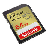 Cartão Sandisk Extreme Sdxc 64gb 170mb/s 4k