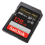Cartao Sandisk Sdxc Extreme Pro U3 Ultrahd 4k 200mb/s 128gb