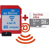 Cartao Wifi Ez Share Adaptador Sd + Microsd 32 Gb Sandisk