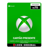 Cartão Xbox Live 70 Reais Gift Card Brasileiro Envio Rápido
