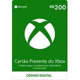 Cartão Xbox R$ 200 Reais Gift Microsoft Brasil