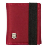 Carteira 3 Partes Em Nylon Ta 5.0 Rfid Tri-fold Victorinox Cor Vermelho Desenho Do Tecido Liso