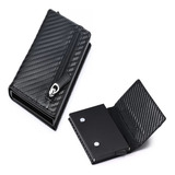 Carteira Fibra De Carbono Antifurto Nfc Rfid Aproximação 