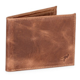 Carteira Masculina Luxo Couro Legítimo Com Porta Moedas/cnh Cor Marrom