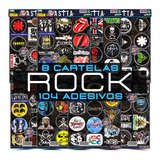 Cartela 96 Adesivos Rock Carro Celular Tablet Bandas M1