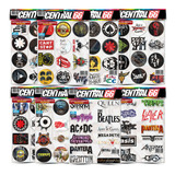 Cartela 96 Adesivos Rock Whitesnake, Led Zeppelin M1 Bandas
