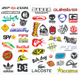 Cartela Adesivos 40u Marcas Antigas Red Nose Bad Boy Quik