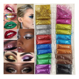 Cartela Com 24 Glitter Pó Maquiagem/unha Carnaval Bloquinho