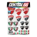 Cartela Resi Adesivo Ducati Bandeiras Italia Topcase Curvo