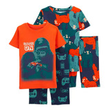 Carters Pijama Infantil 4 Peças Manga Longa Importado