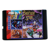 Cartucho 200 In 1 Mega Drive Multi Jogo Fita