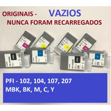 Cartuchos Originais Vazios - Pfi - 102, 104, 107-kit Com 10 