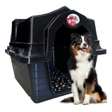 Casa Casinha Plástica Cachorro Número N 5 + Colchao Grande Cor Preto
