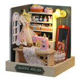 Casa De Boneca Miniatura Dollhouse Diy Kit Para Montar