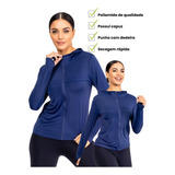 Casaco Fitness Feminino Com Capuz E Zíper Punho Dedeira