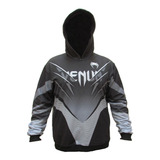 Casaco Venum Capuz Shadow Dark Preto Cinza