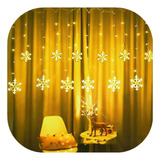 Cascata Floco De Neve 138 Led 8 Funções Natal Festa 220v Cor Das Luzes Branco Quente