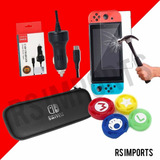 Case Capa + Película + Carregador Veicular + 4 Grip Switch