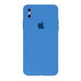 Case Capa Silicone Compatível iPhone XR Azul
