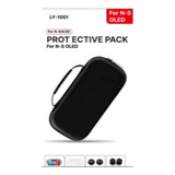 Case Capa Switch + Película Vidro + 4 Grips + Capa Tpu Oled Cor Preto