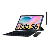 Case Flip + Teclado Abnt2 + Mouse Para Galaxy Tab S6 Lite