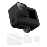 Case Silicone + Película Gel Para Gopro Hero 9 10 11 12 Cor Preto