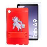 Case Unicórnio P/ Tablet Galaxy Tab A9 Tela 8.7 + Película