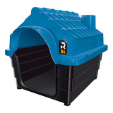 Casinha Casa Para Cachorro Cães Plástico Protege Mec Pet Rinopet N6 Cor Azul