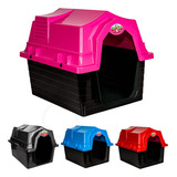 Casinha Para Pets Casa De Cachorro Jelplast N°5 Cor Rosa Desenho Rosa