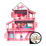 Casinha Tema Adesivo Polly + 44 Mini Móveis + Nome De Brinde