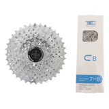 Cassete K7 Bike 8v Cassete 11-36d Com Corrente 8v Tec