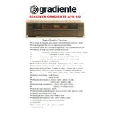 Catálogo / Folder : Receiver Gradiente Avr-4.0 # Novo Okm
