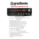 Catálogo / Folder : Receiver Gradiente Model S-96 # Novo Okm