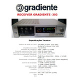 Catálogo / Folder : Receiver Gradiente R-303 # Novo Okm